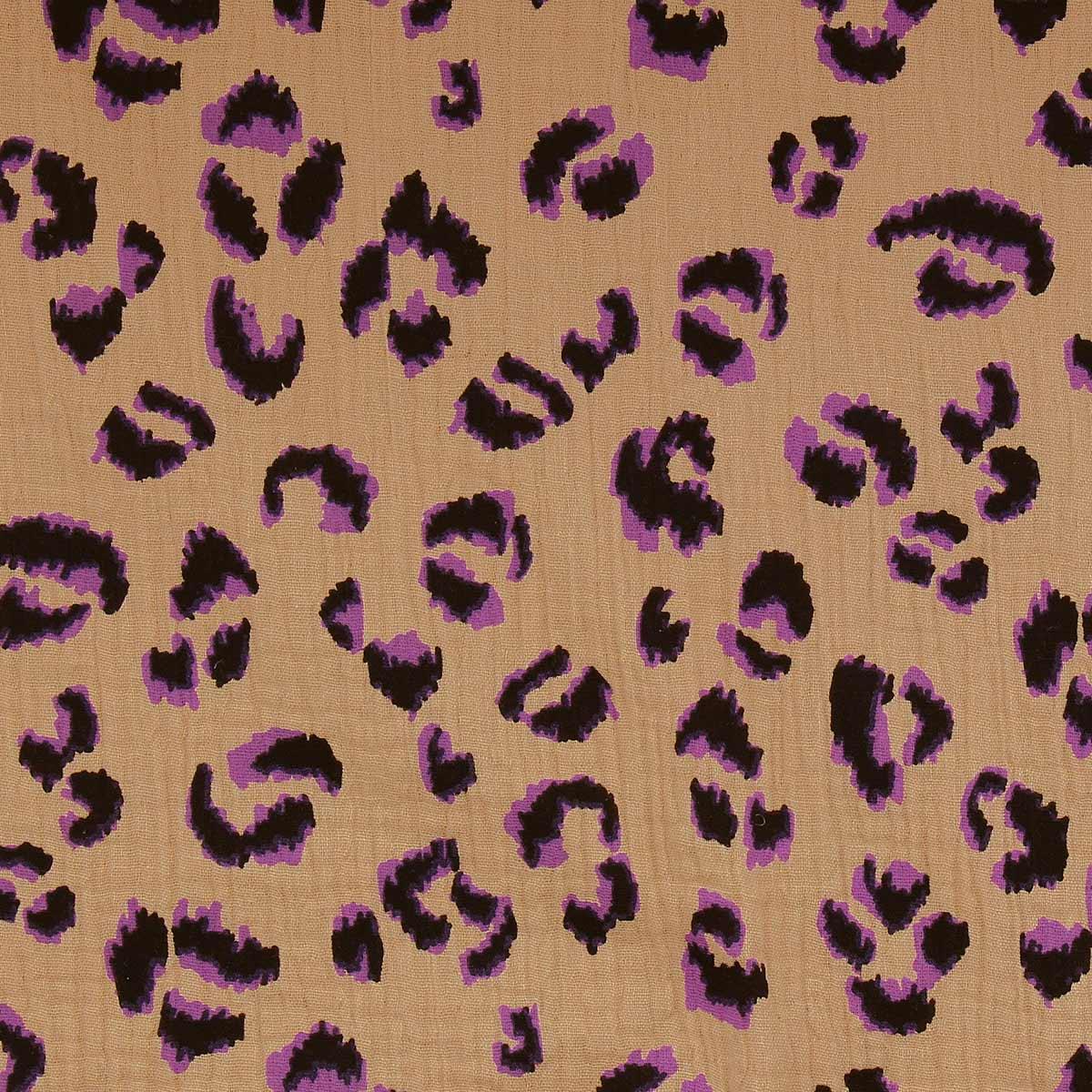 Double fabric fawn - brown and purple