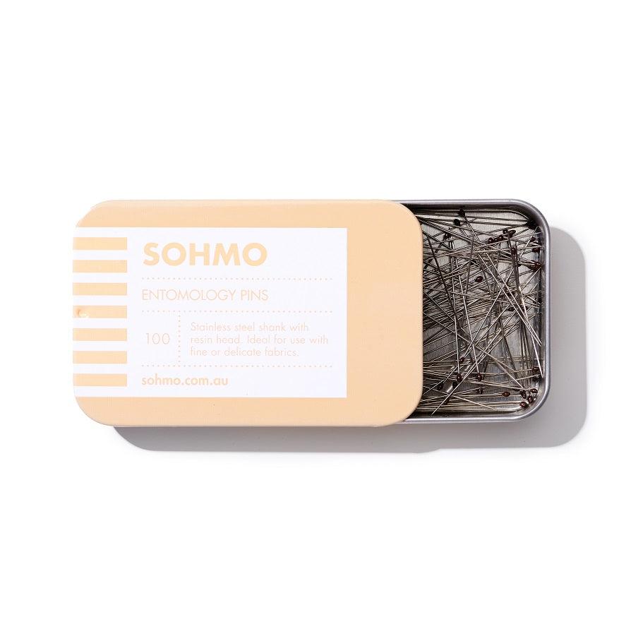 Box of 100 ultra-thin sewing pins Sohmo