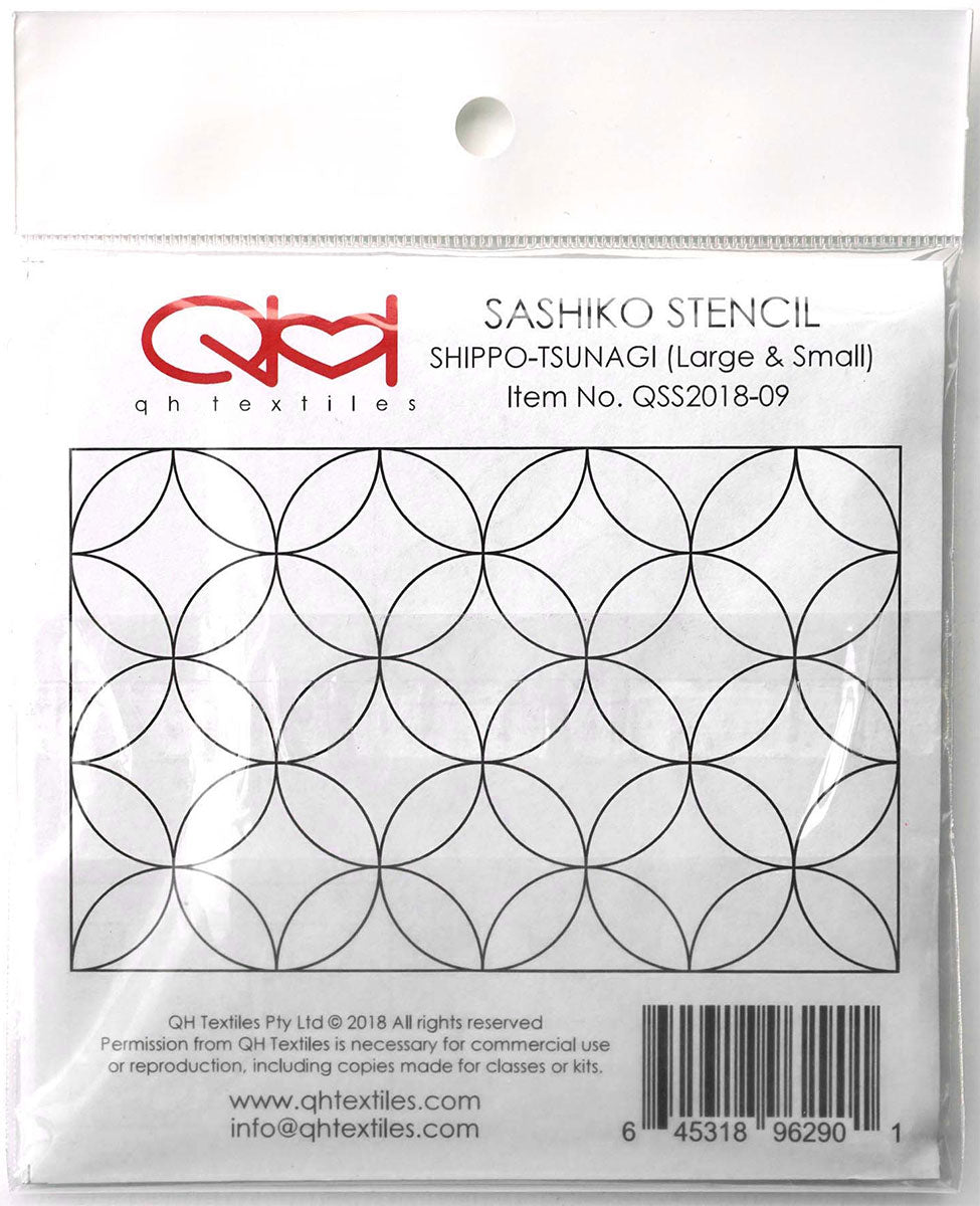 2 Vorlagen für Sashiko -Schablone - Shippo -tsunagi