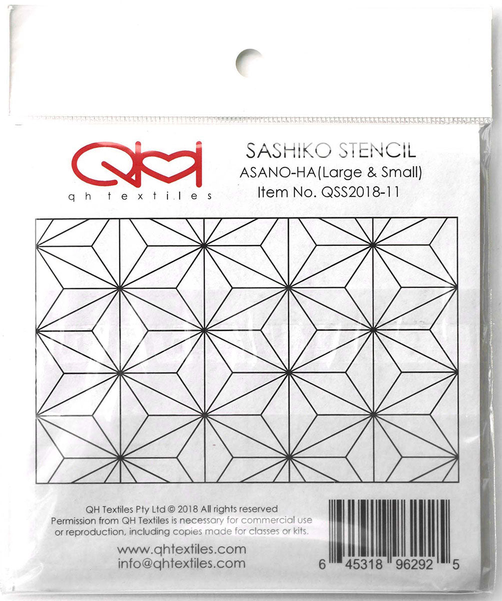 Set de 2 gabarits pour sashiko stencil - Asano-Ha