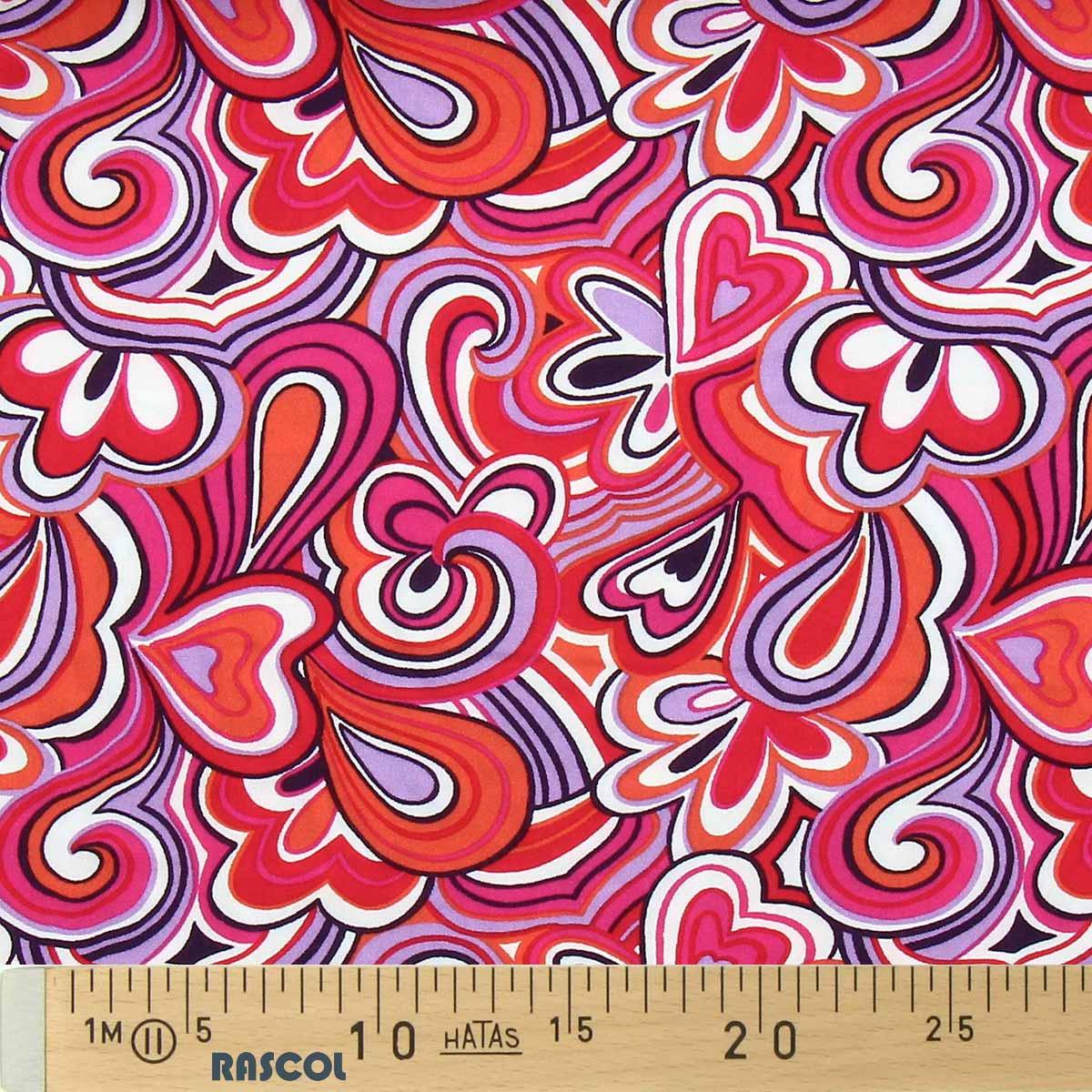 Fantasy Viscose Stoff - Retro Pink