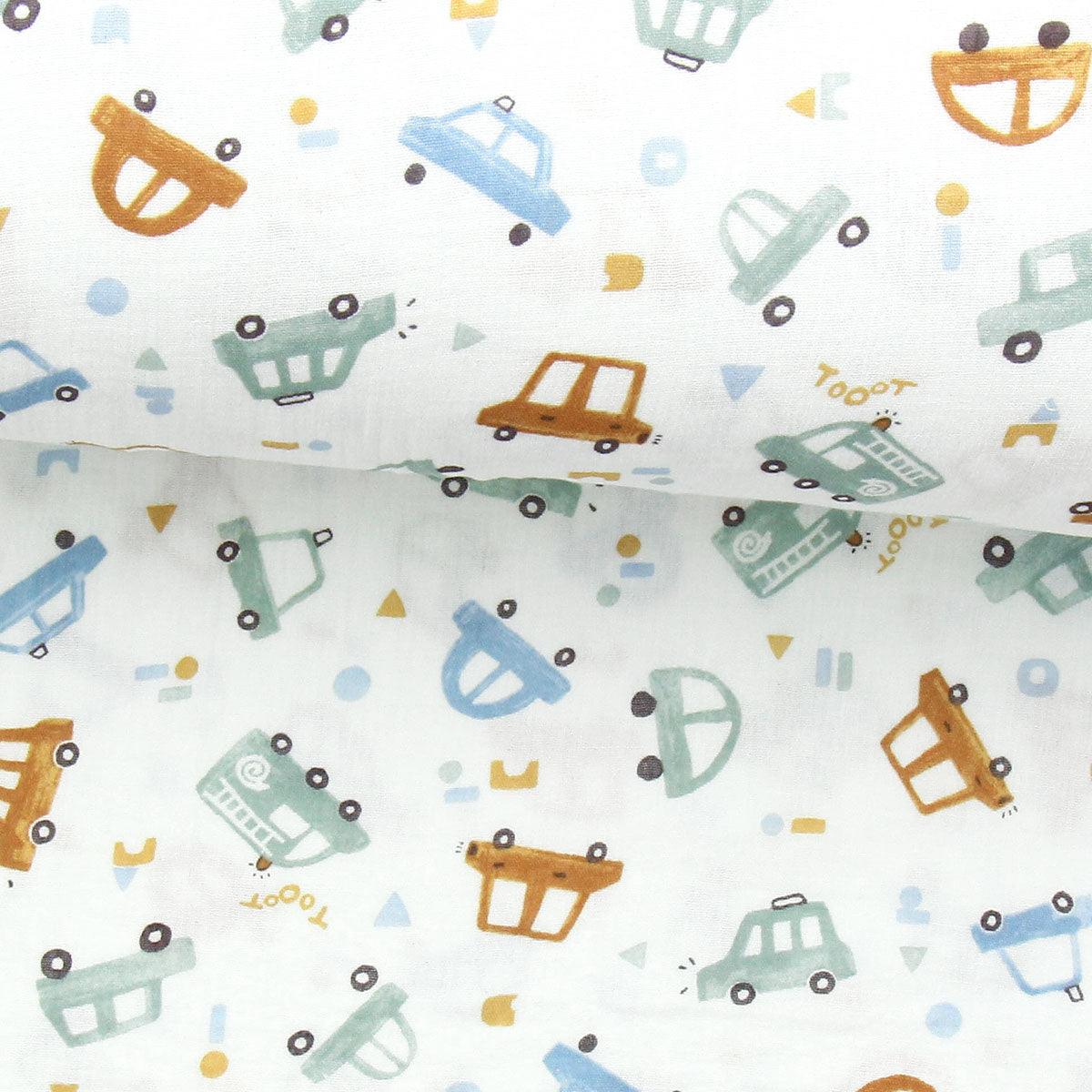 Fantasy double gauze fabric - Small cars