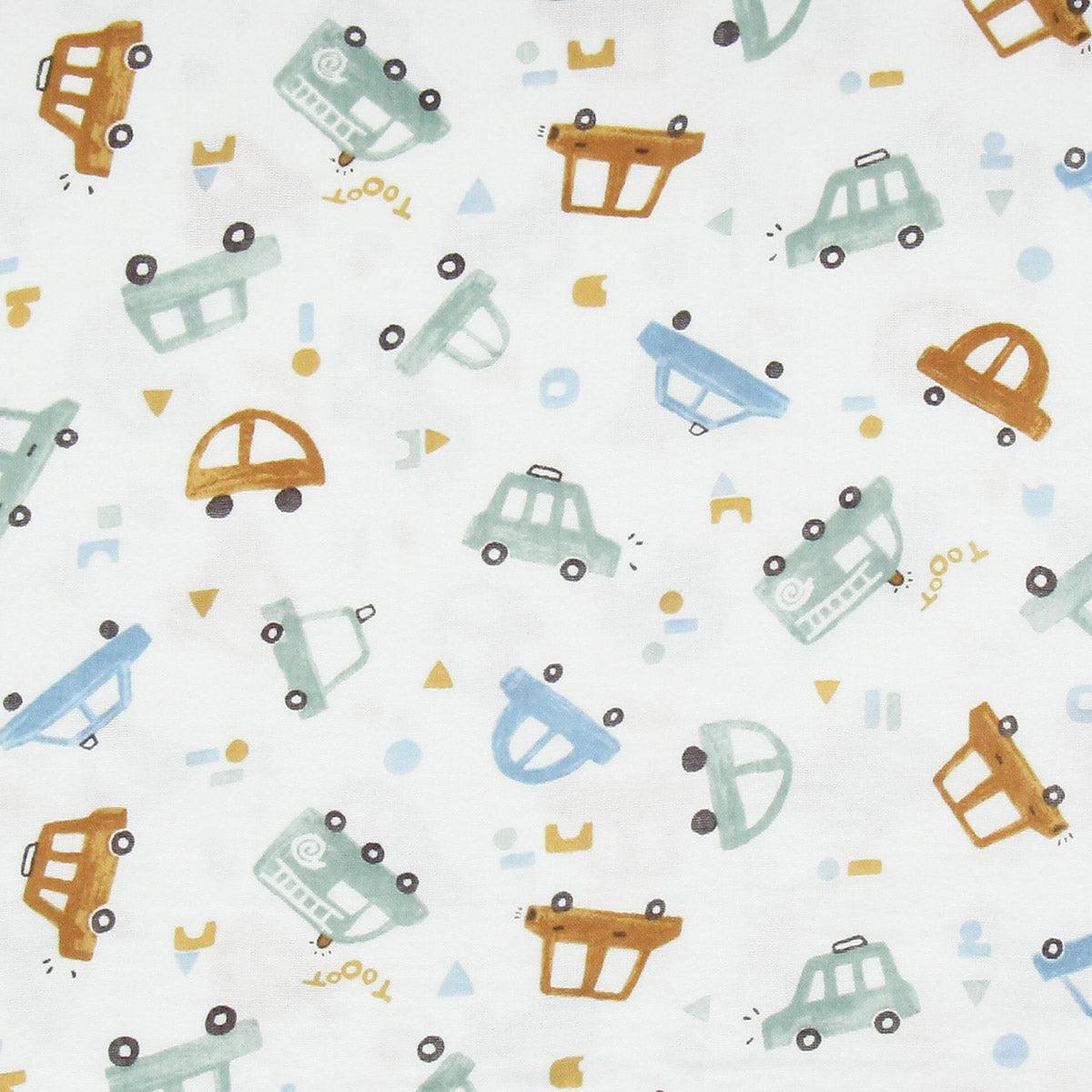 Fantasy double gauze fabric - Small cars