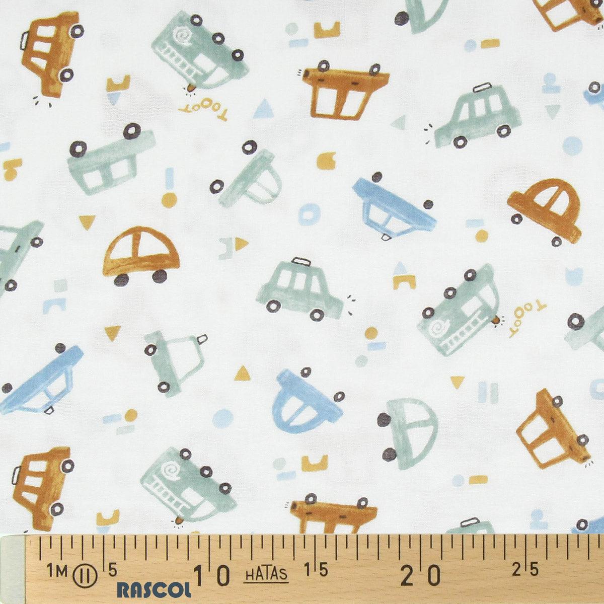 Fantasy double gauze fabric - Small cars