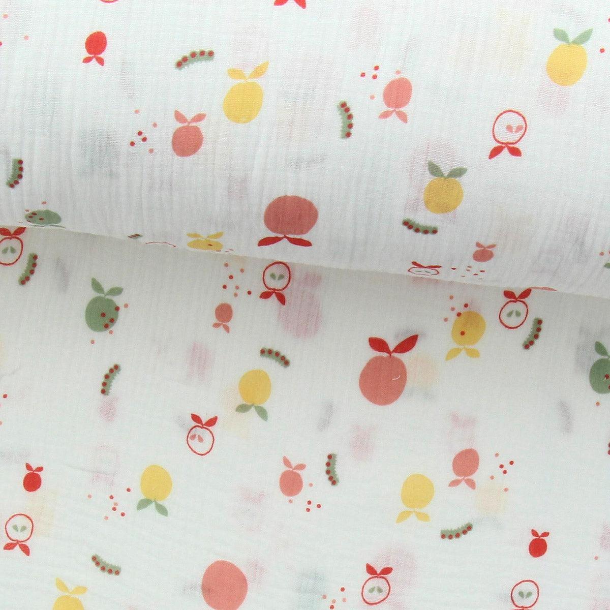 Double fabric gauze fantasy - fruits