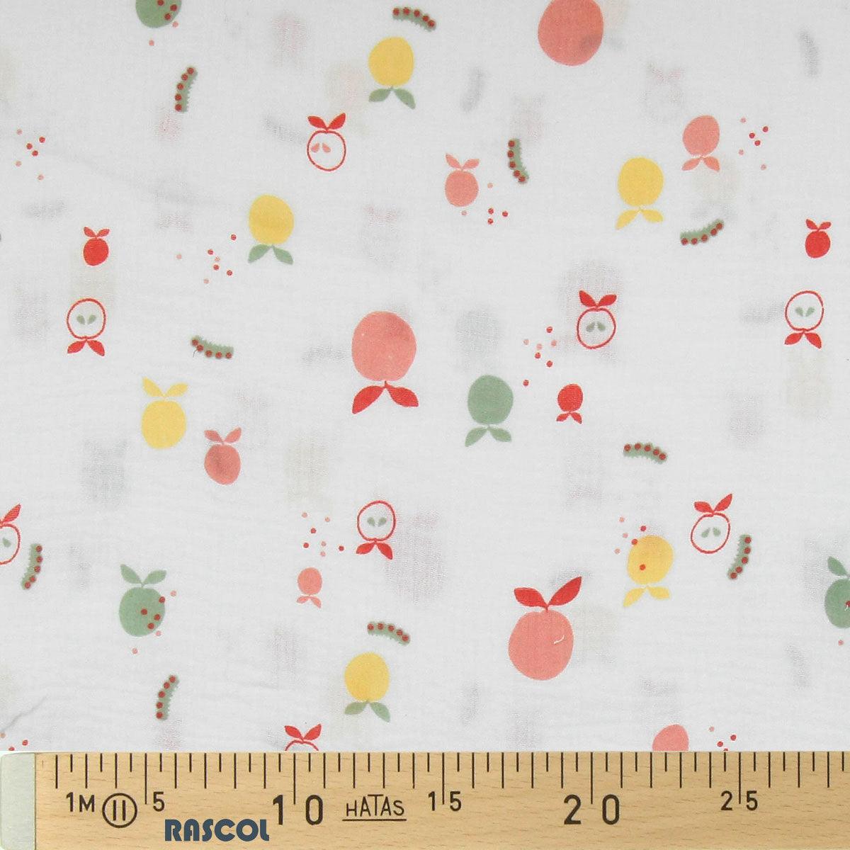 Double fabric gauze fantasy - fruits