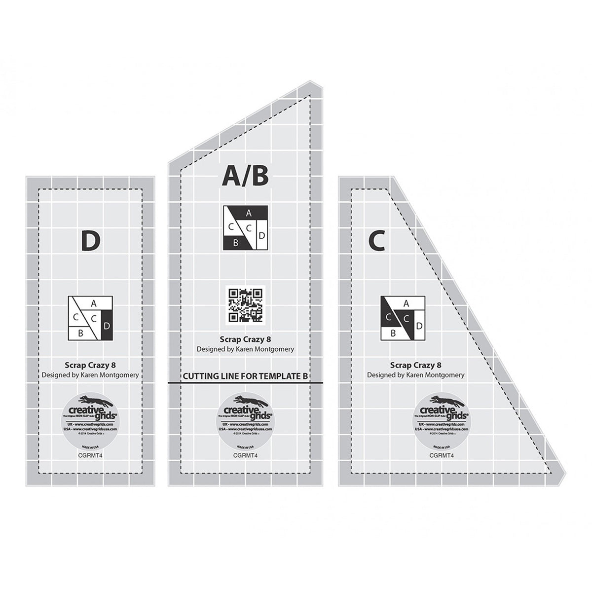 Set of non-SLIP Scrap Crazy Creative GRIDS rules