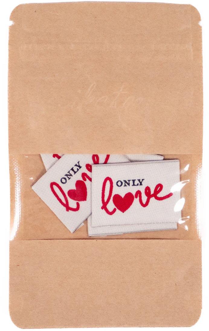 Set of 5 woven labels - Only Love