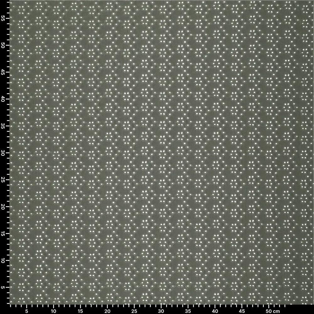 Extendable English embroidery fabric - Dark Khaki