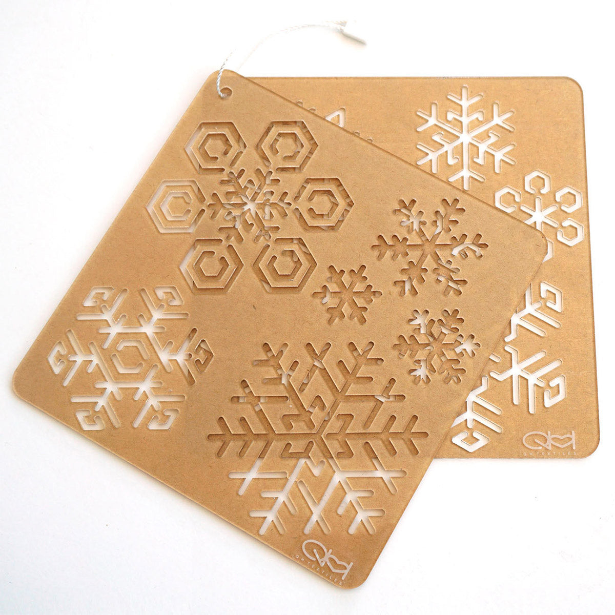 Set de 2 gabarits pour sashiko stencil - Snowflakes