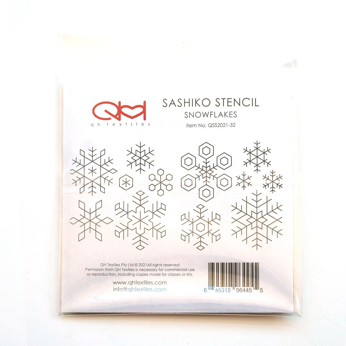 Set of 2 templates for Sashiko Stencil - Snowflakes