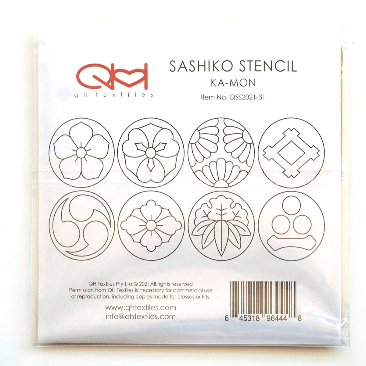 Set of 2 templates for Sashiko Stencil - Ka -Mon