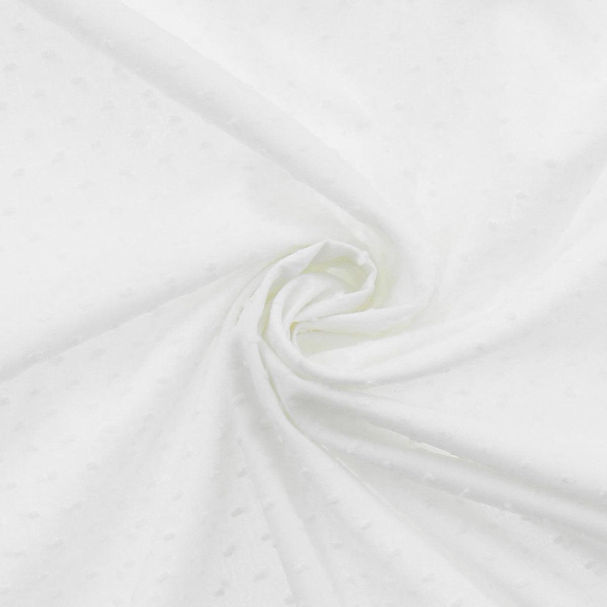 Plumetis - white cotton fabric