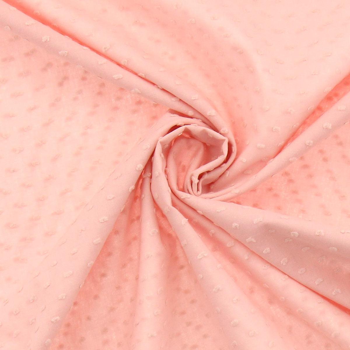 Plumetis cotton fabric - pink