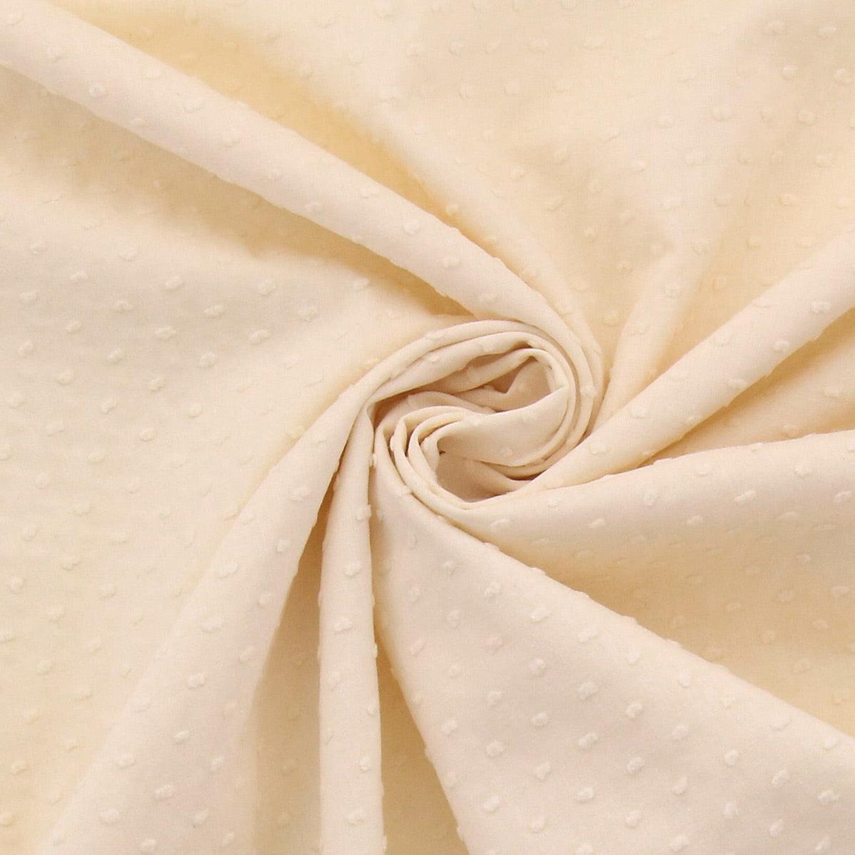 Plumetis cotton fabric - Champagne