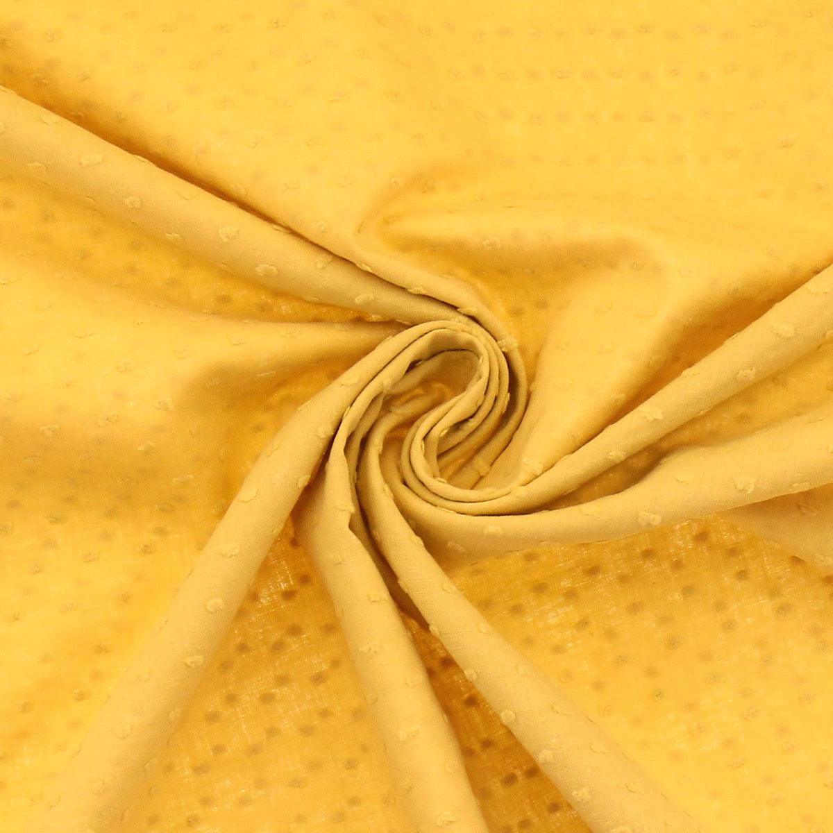 Plumetis cotton fabric - Yellow