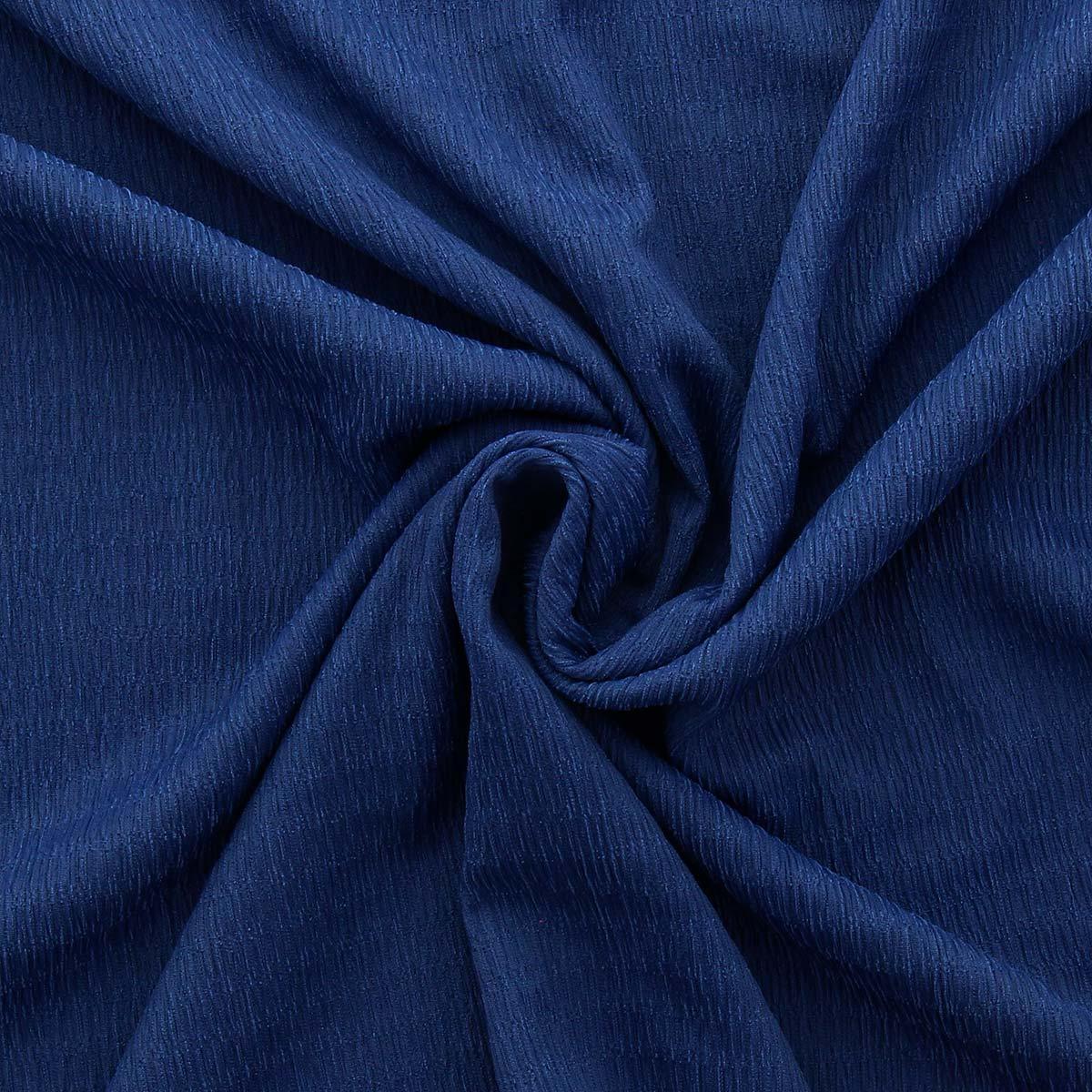 Tissu crépon - Bleu cobalt