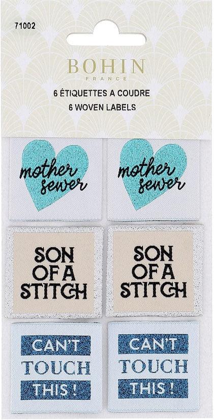 Set of 6 sewing labels - Mode