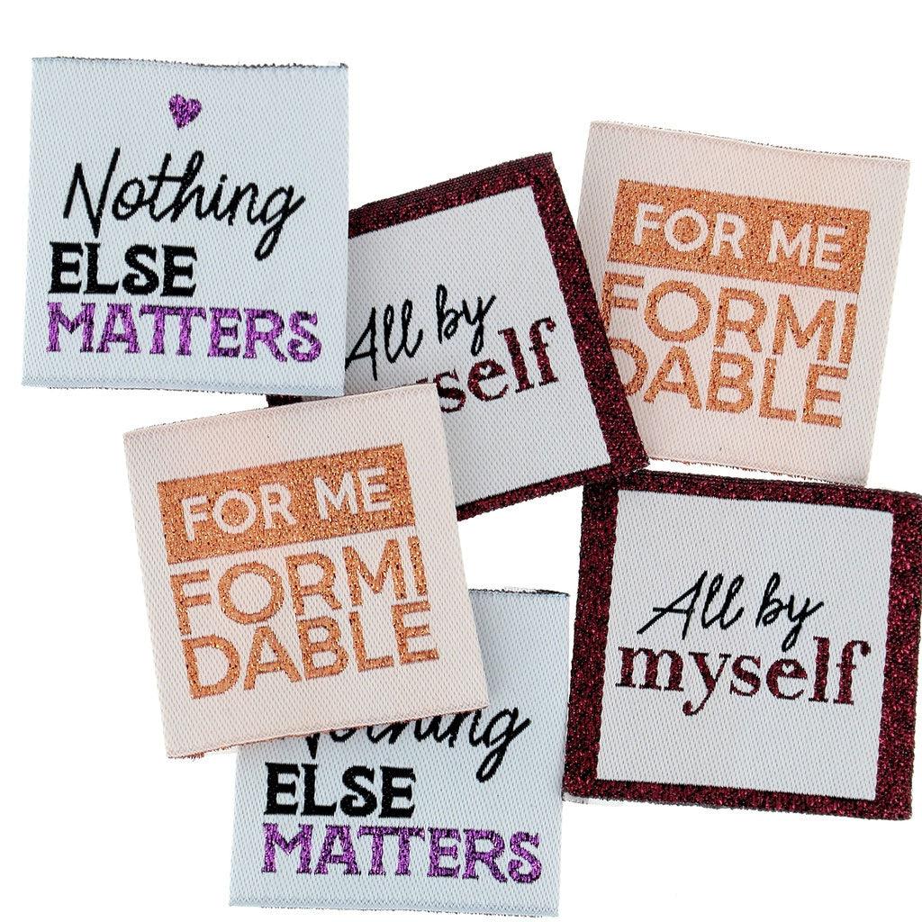 Set of 6 sewing labels - Songs