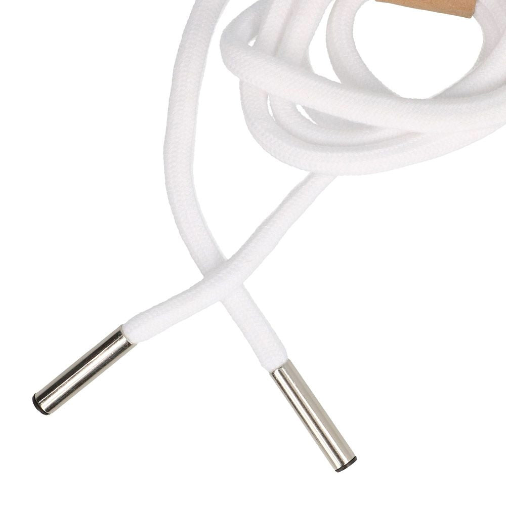 Sweatshirt cord with tips - white