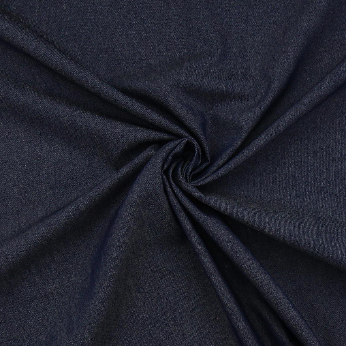 Chambray denim fabric - dark blue