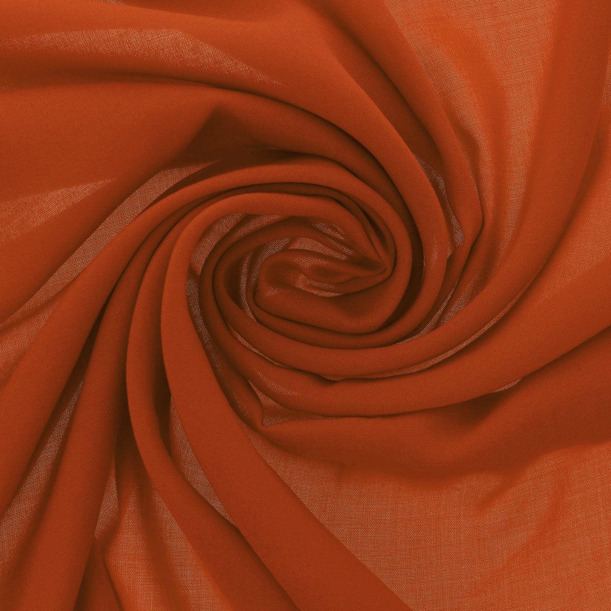 Tissu jersey polyester - Orange brulée