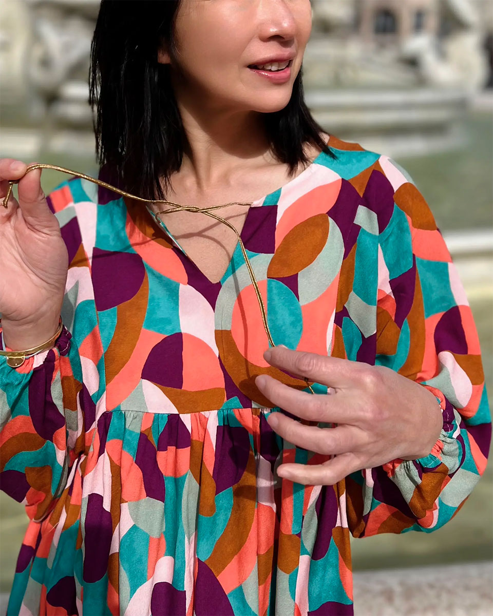 Candy Pop Viscose Crepe Stoff - Mein Kleid gemacht