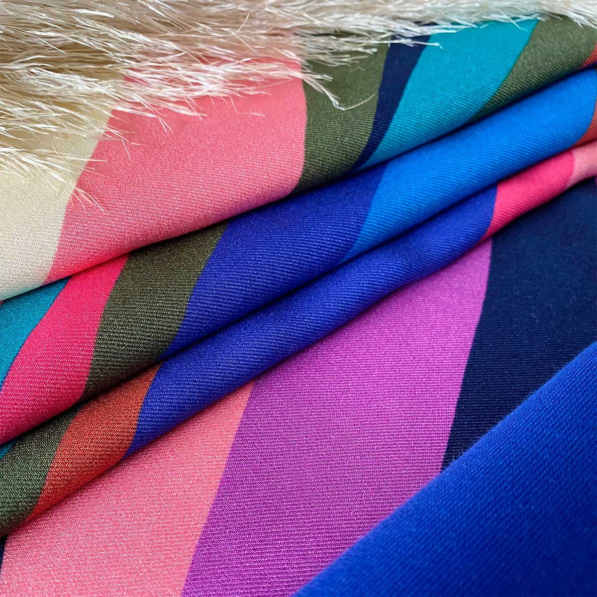 Rainbow viscose twill fabric - My Dress made