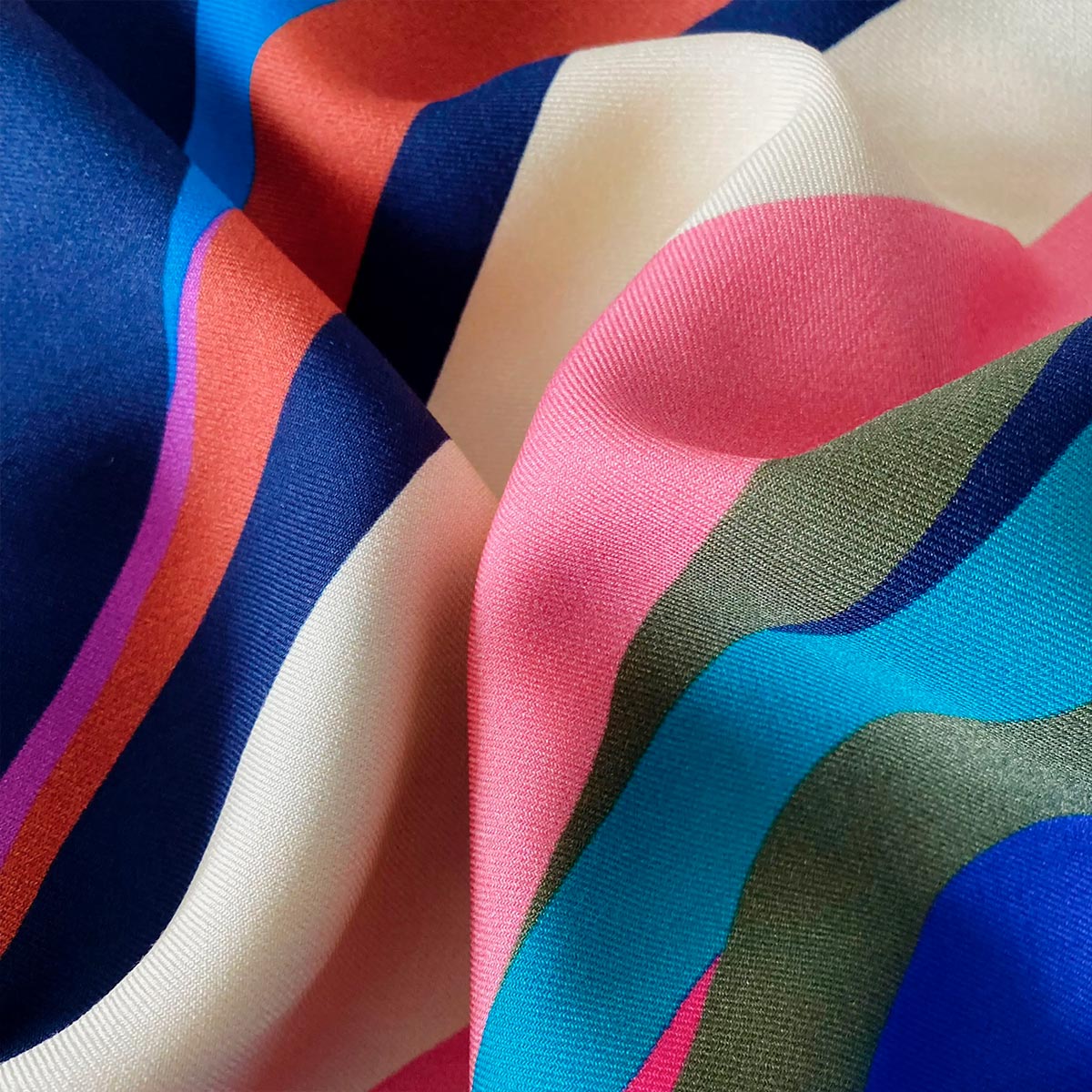 Rainbow viscose twill fabric - My Dress made