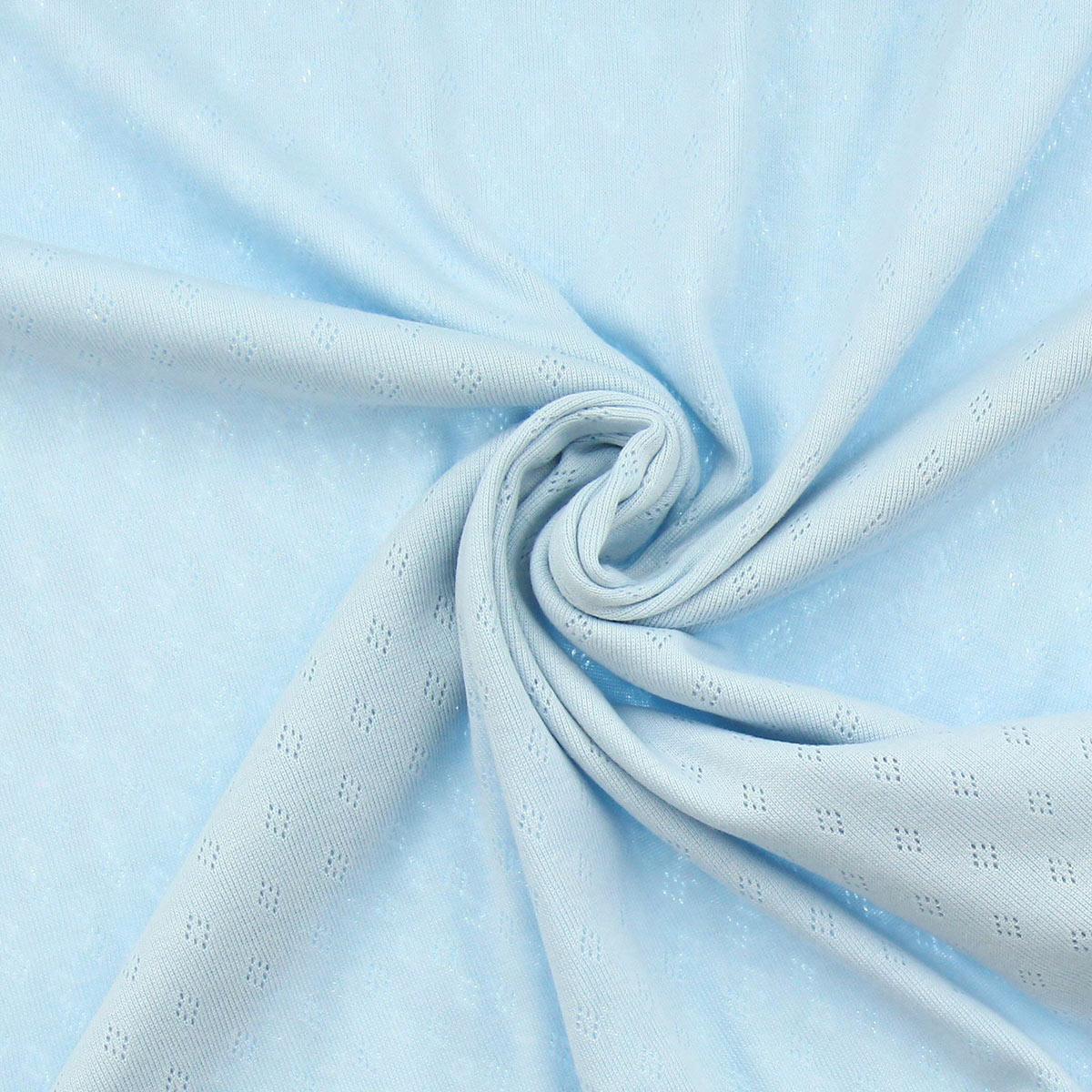 Pointelle - light blue jersey fabric