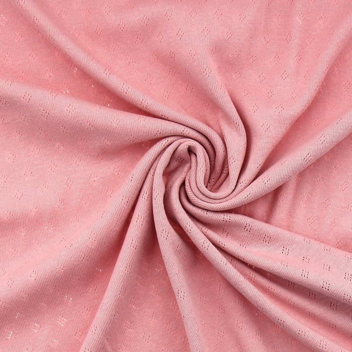 Jersey Fabric Pointelle - Rose