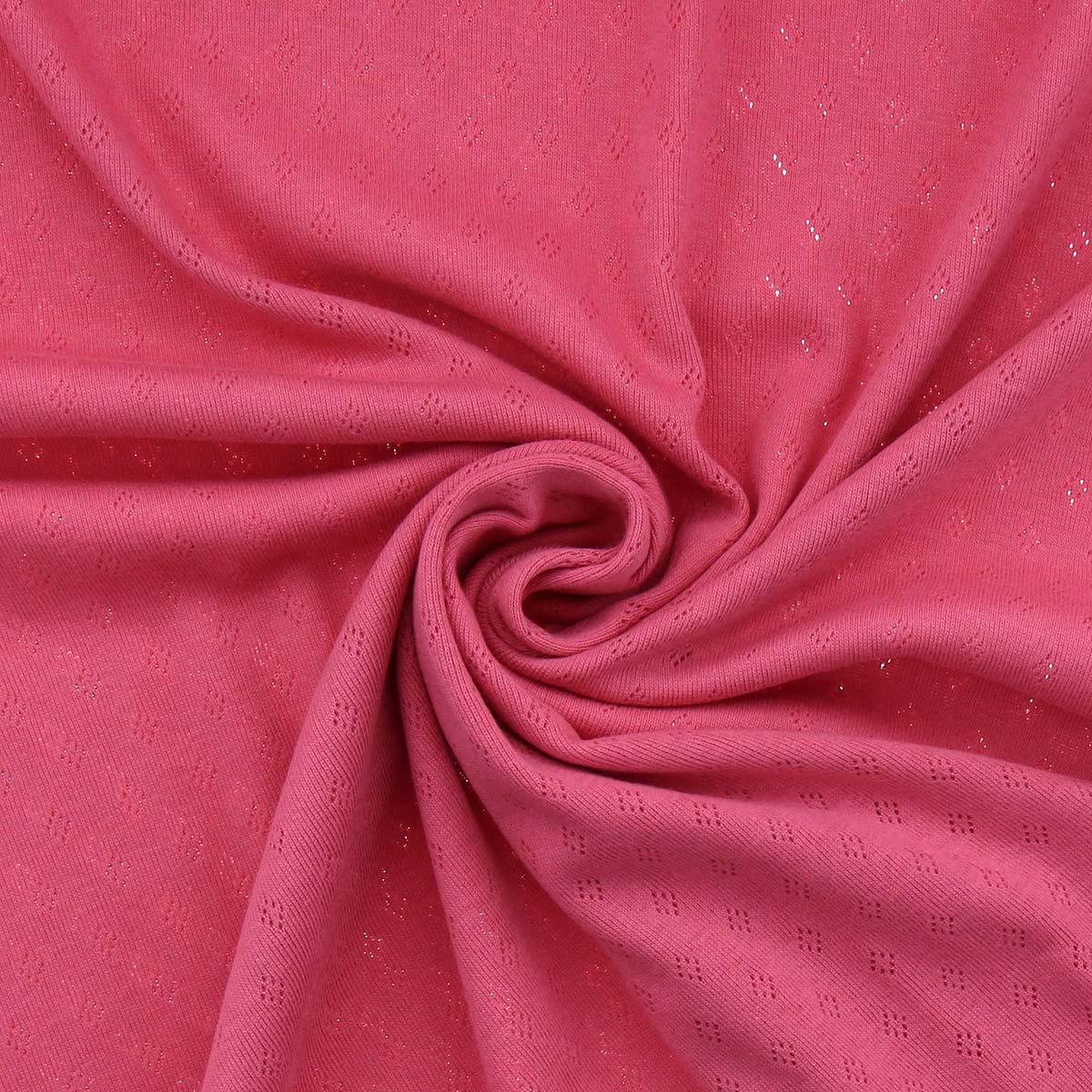 Pointelle - bright pink jersey fabric