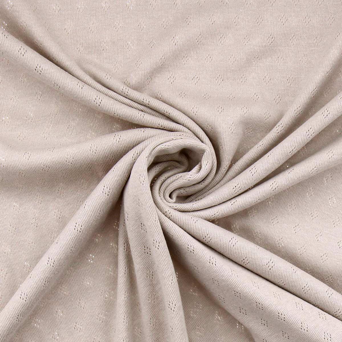 Jersey Fabric Mahler Pointeelle - Taupe