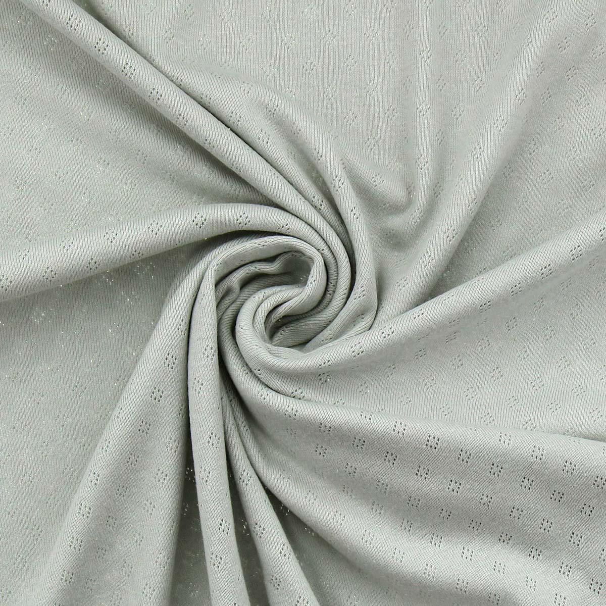 Pointelle - light gray jersey fabric