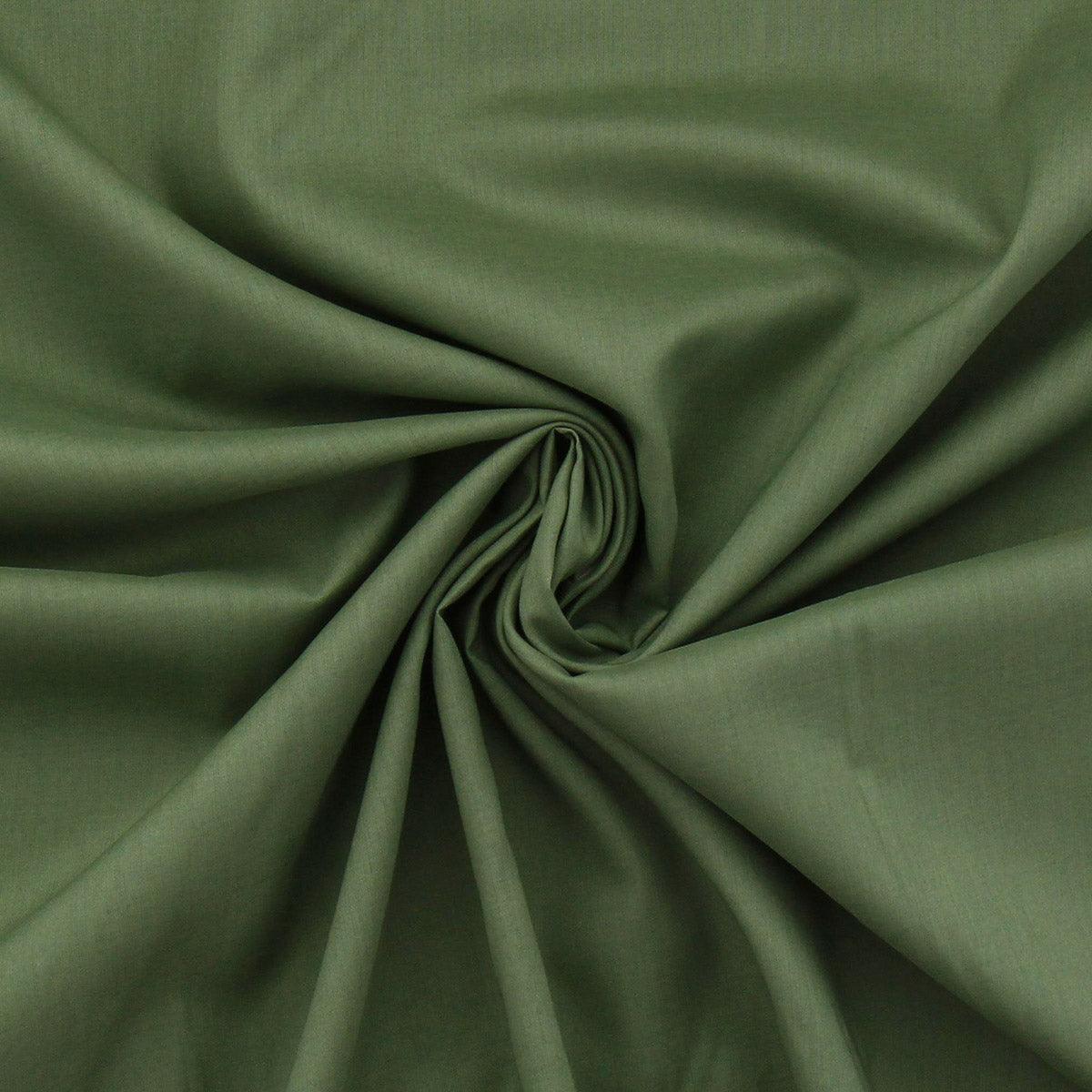 Tissu voile de coton - Vert mousse