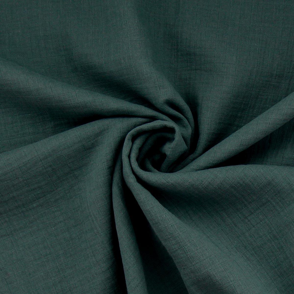 Double gauze Lange fabric - Dark oil blue