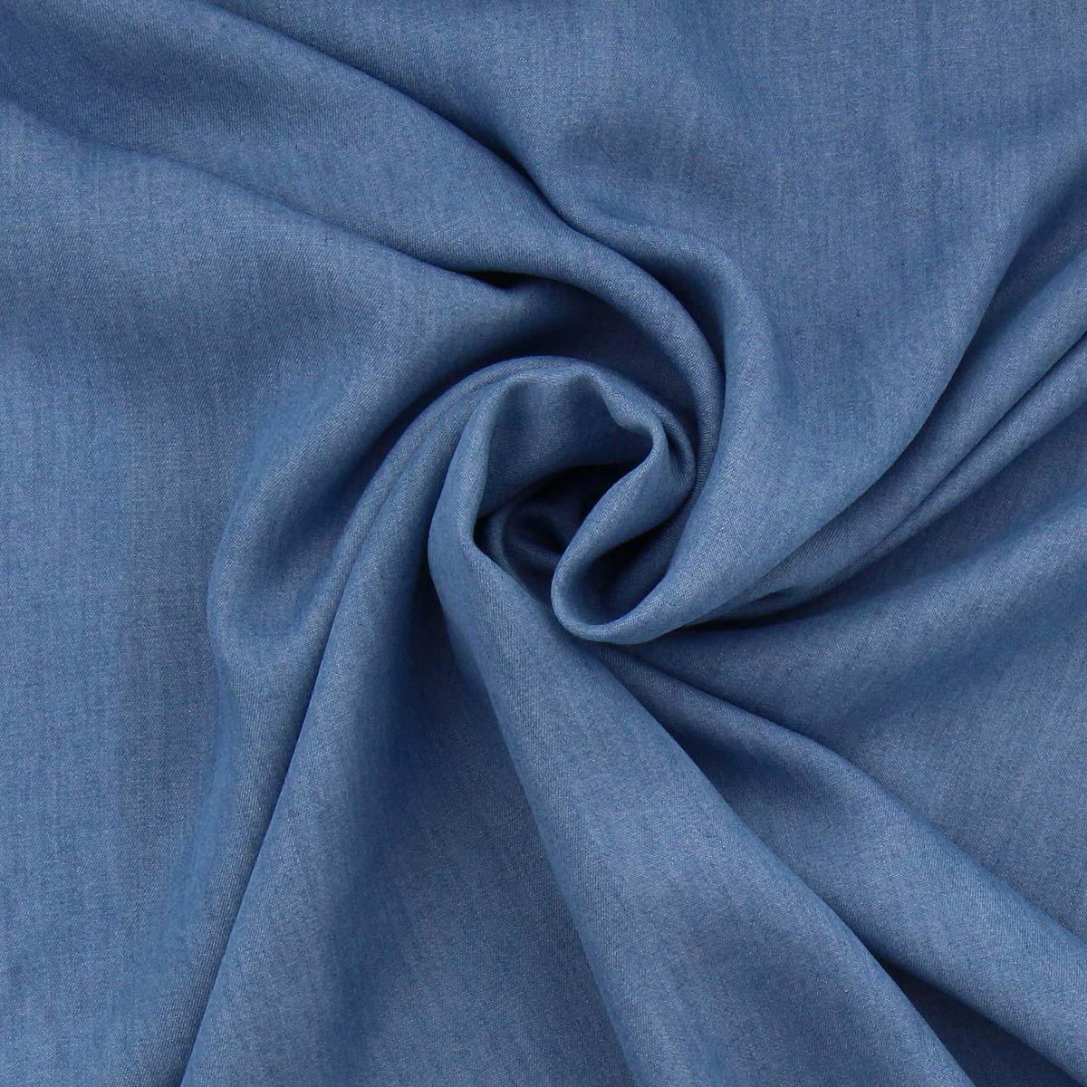 Tencel Chambray Stoff - Blau