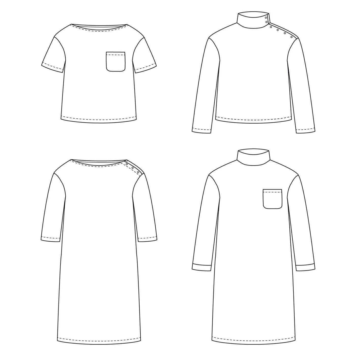 T -shirt pattern or Quiberon - Ikatee dressing dress