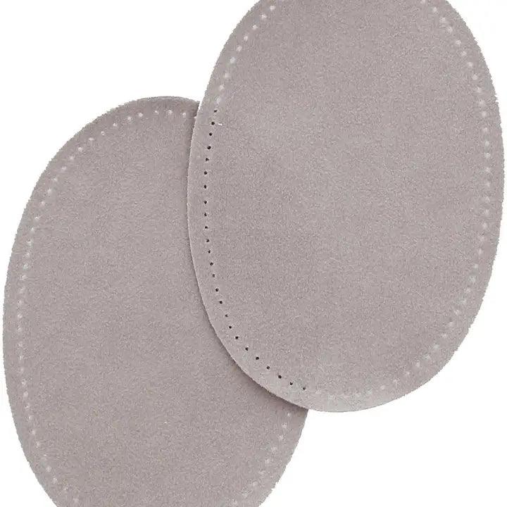 Pair elbow elbows and knees - Light gray imitation suede