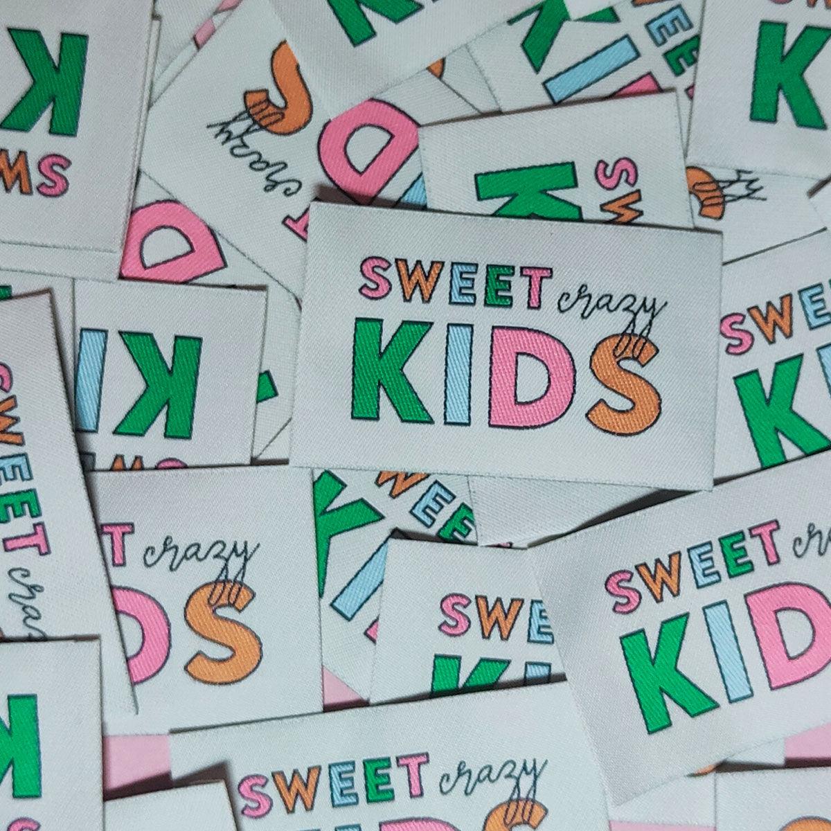 Set of 6 woven labels - Sweet Kids