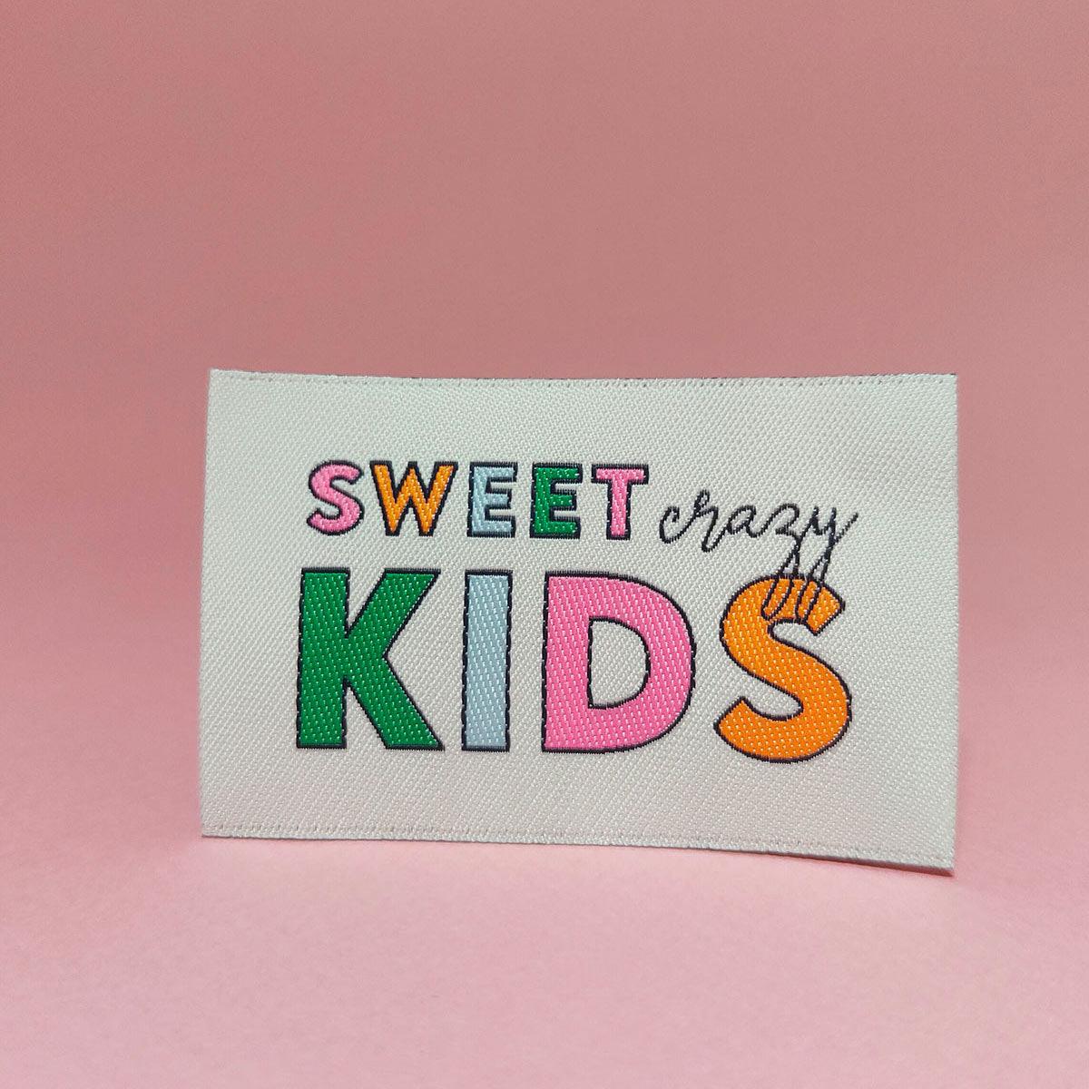 Set of 6 woven labels - Sweet Kids