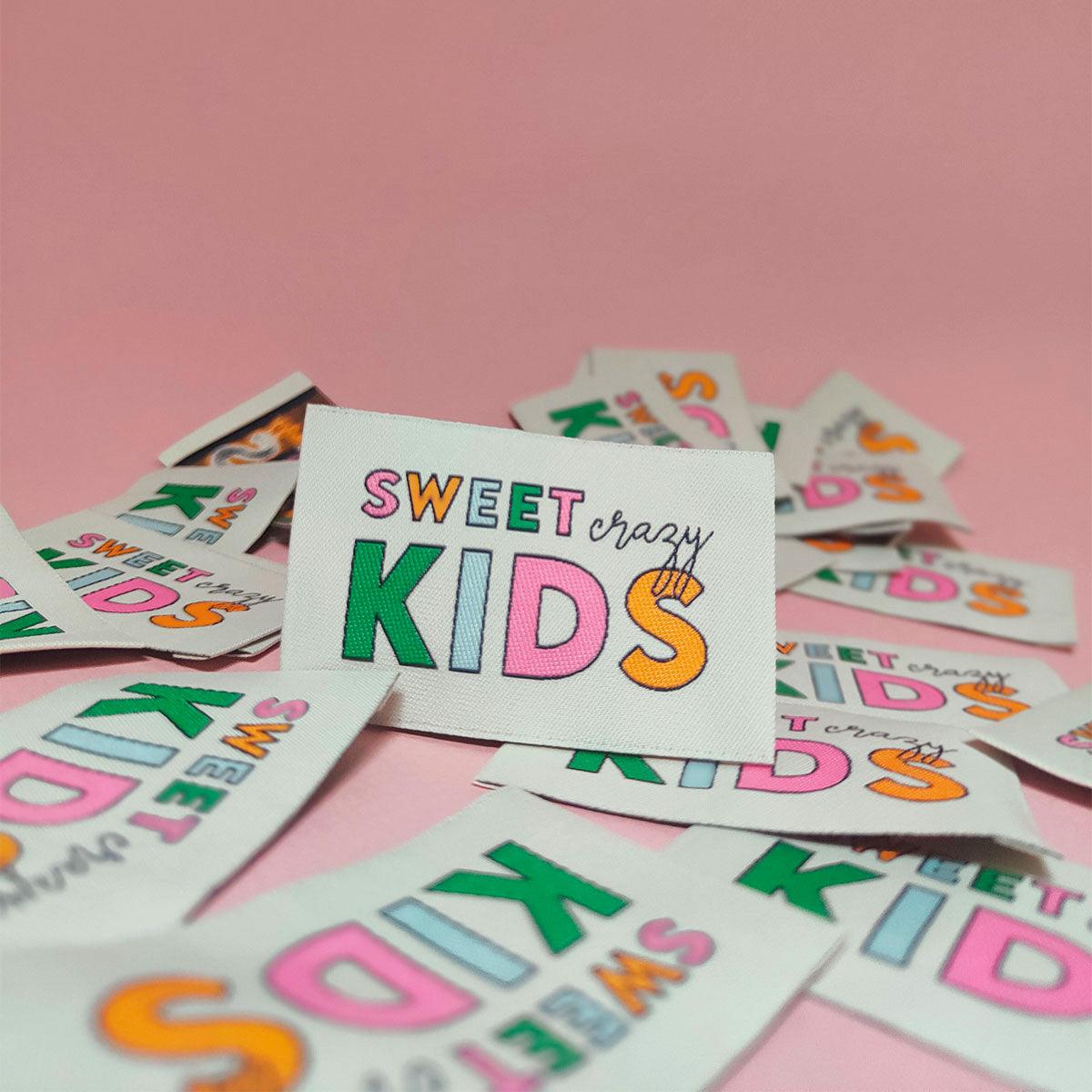 Set of 6 woven labels - Sweet Kids