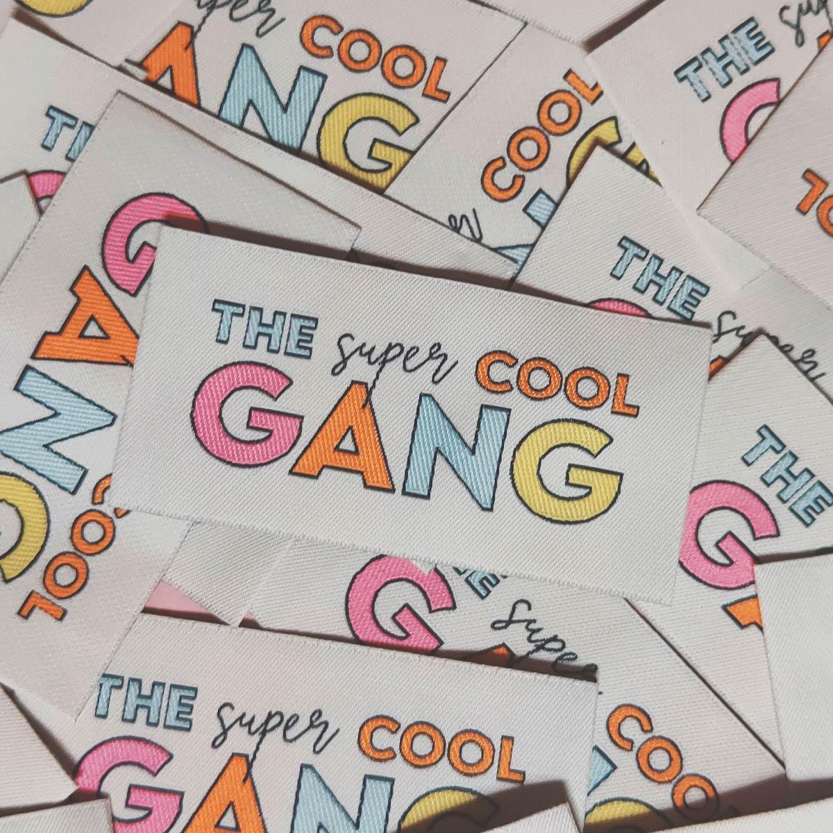 Lot de 6 étiquettes tissées - The super cool GANG