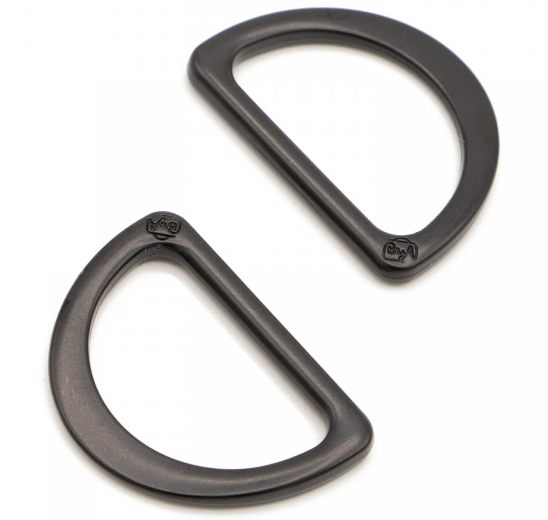 Set of 2 rings in D 25 mm Black