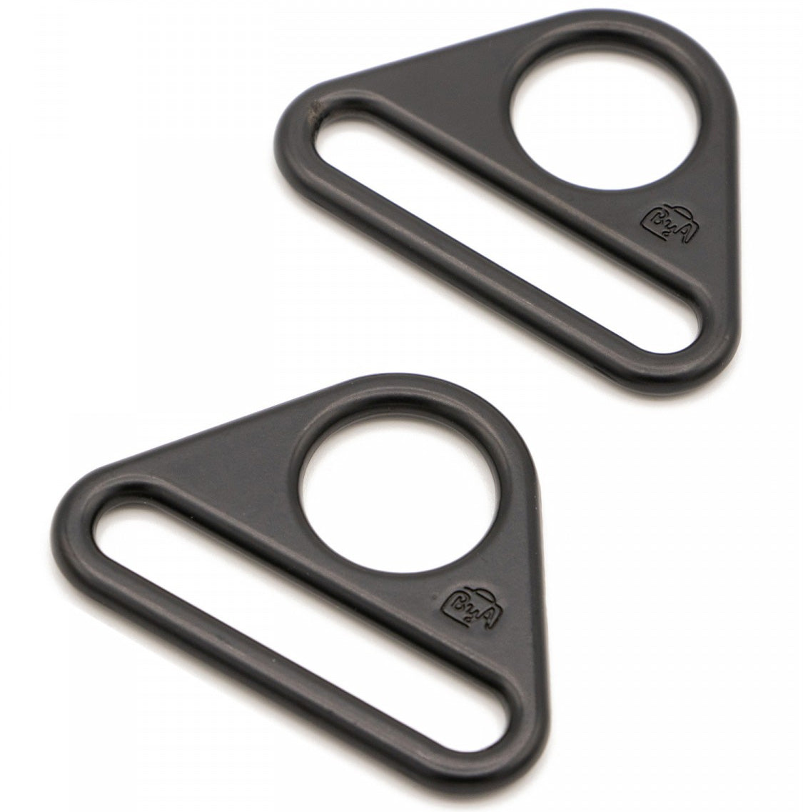 Set de 2 anneaux triangulaires passant 38 mm noir