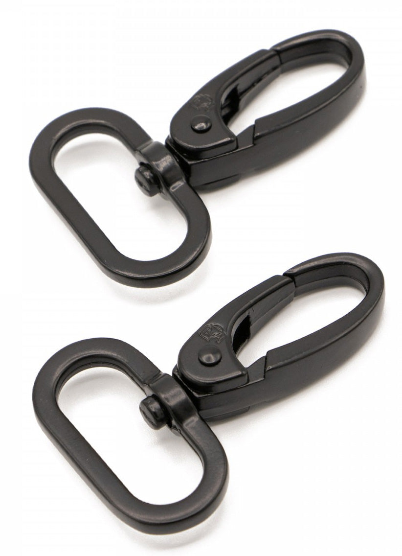 Set of 2 carabiners passing 25 mm black