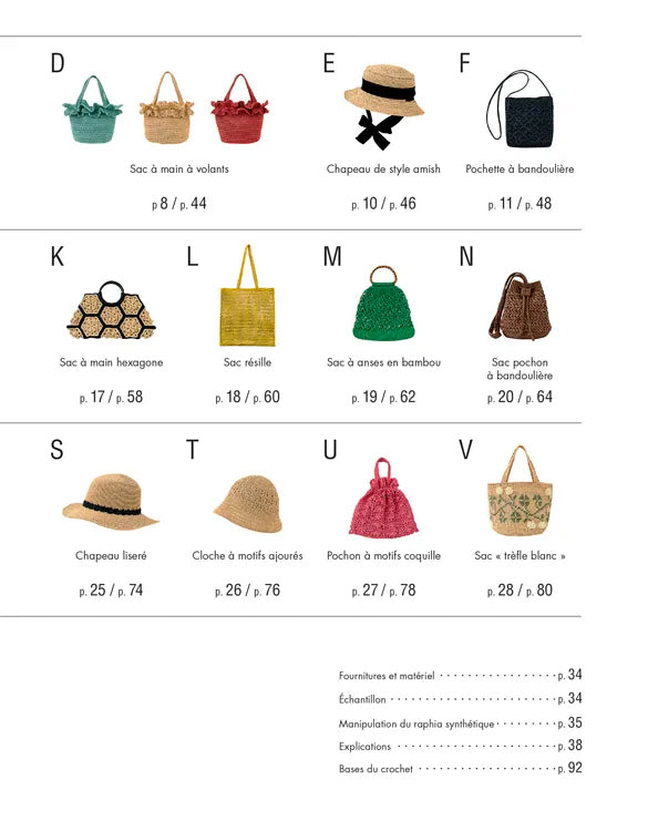 Livre sacs & chapeaux en raphia