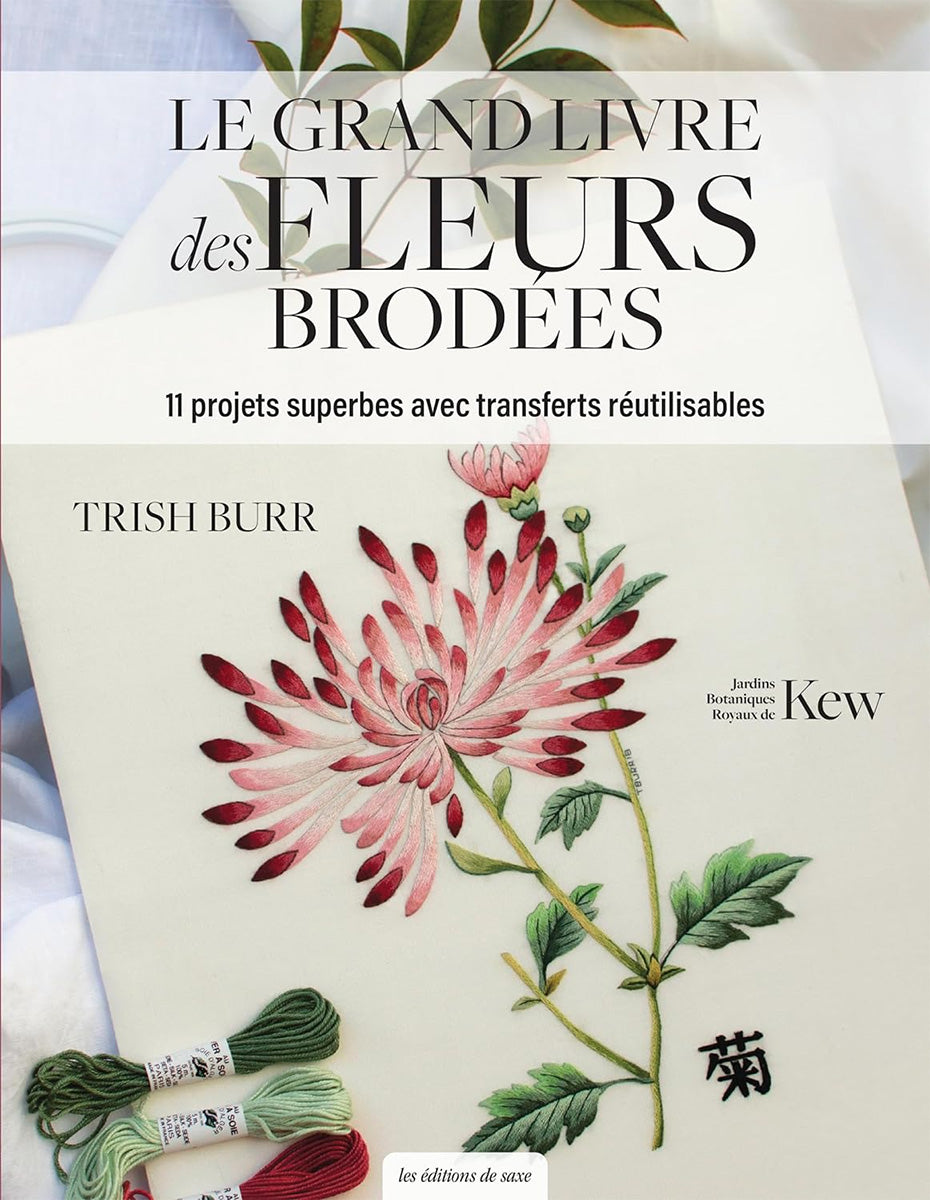 Livre le grand livre des fleurs brodées