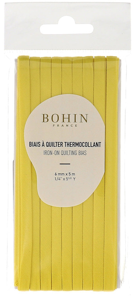 Biais à quilter thermocollant 6 mm x 5 m - Jaune