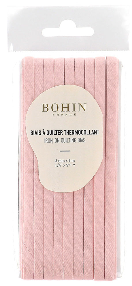 Biais à quilter thermocollant 6 mm x 5 m - Rose